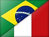 bandiere del Brasile e dell'Italia unite